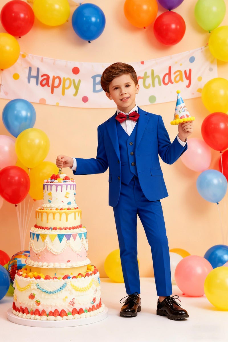 Yavakoor Boys Royal Suit Size 6 Kids Formal Suits for Boy Tuxedo Suit 5 Pieces Set for Wedding Ring Bearer Outfit Holiday Prom - Image 4